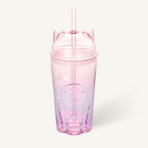 [택포] 스타벅스 블루밍 캣 글라스 콜드컵 500ml