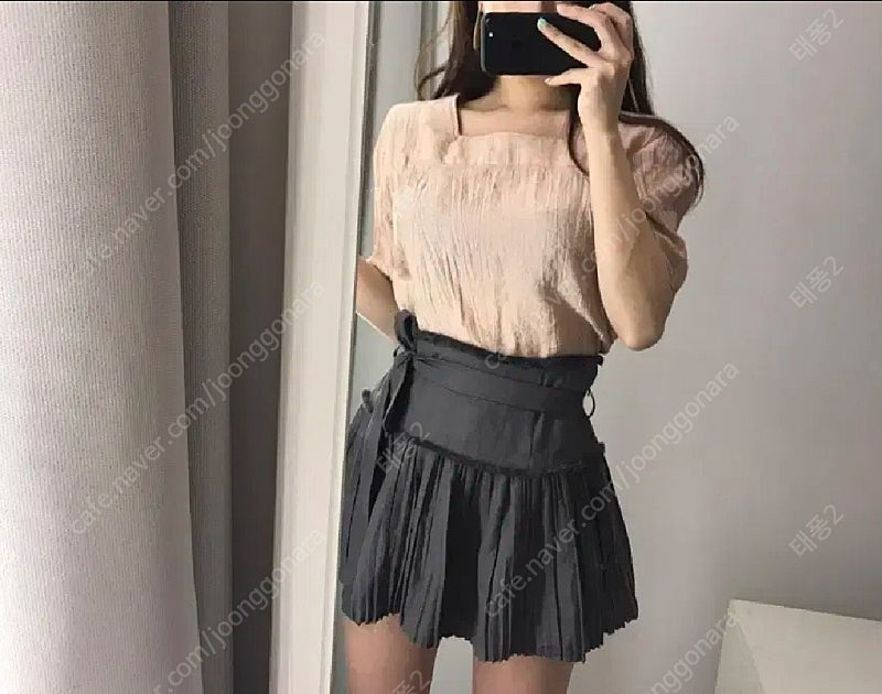 써스데이아일랜드 빈티지 자수 레이스 블라우스 셔츠 화이트 아이보리 모리걸 반 하이넥 콩단추 이미지