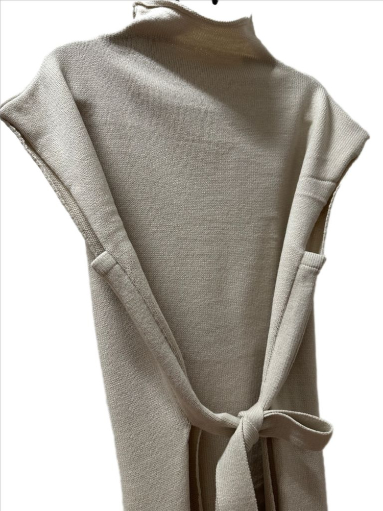 (새상품) 니트 레이어드원피스 롱조끼--3