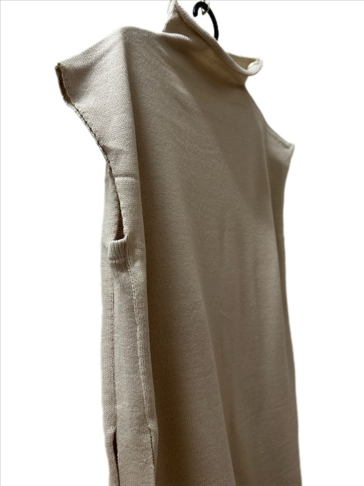 (새상품) 니트 레이어드원피스 롱조끼--4