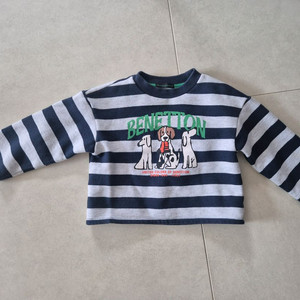 베네통 키즈 줄무늬 맨투맨 티셔츠 110(기모0)