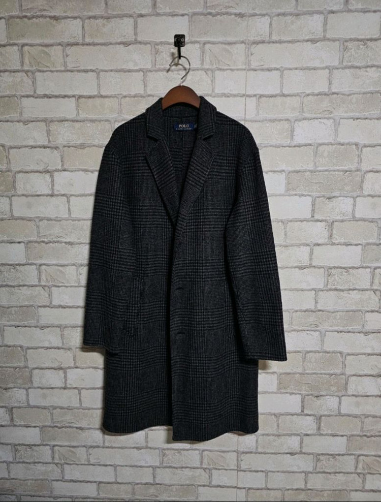 폴로 랄프로렌 글렌체크 탑코트 폴로코트 RRL 더블알엘 류준열 이동휘 가죽 뉴스보이 발마칸 무스탕 이미지