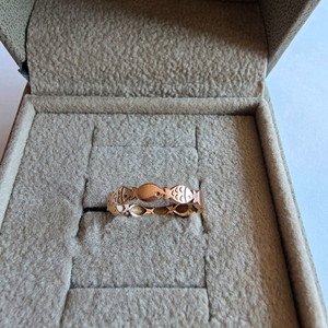 14K 로즈골드 물고기 반지