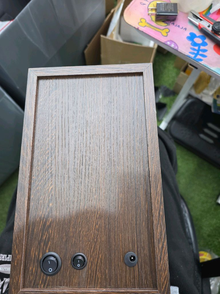 새상품 2구 우드 시계 와인더 이미지