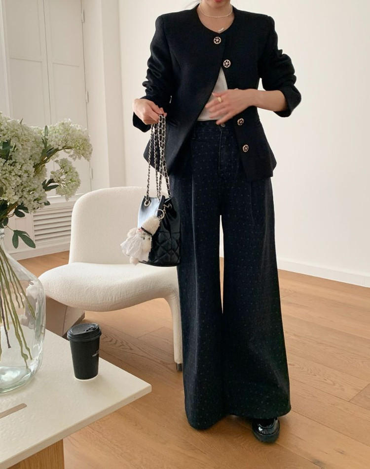 바이씨니 잘록 트위드자켓:) 이미지