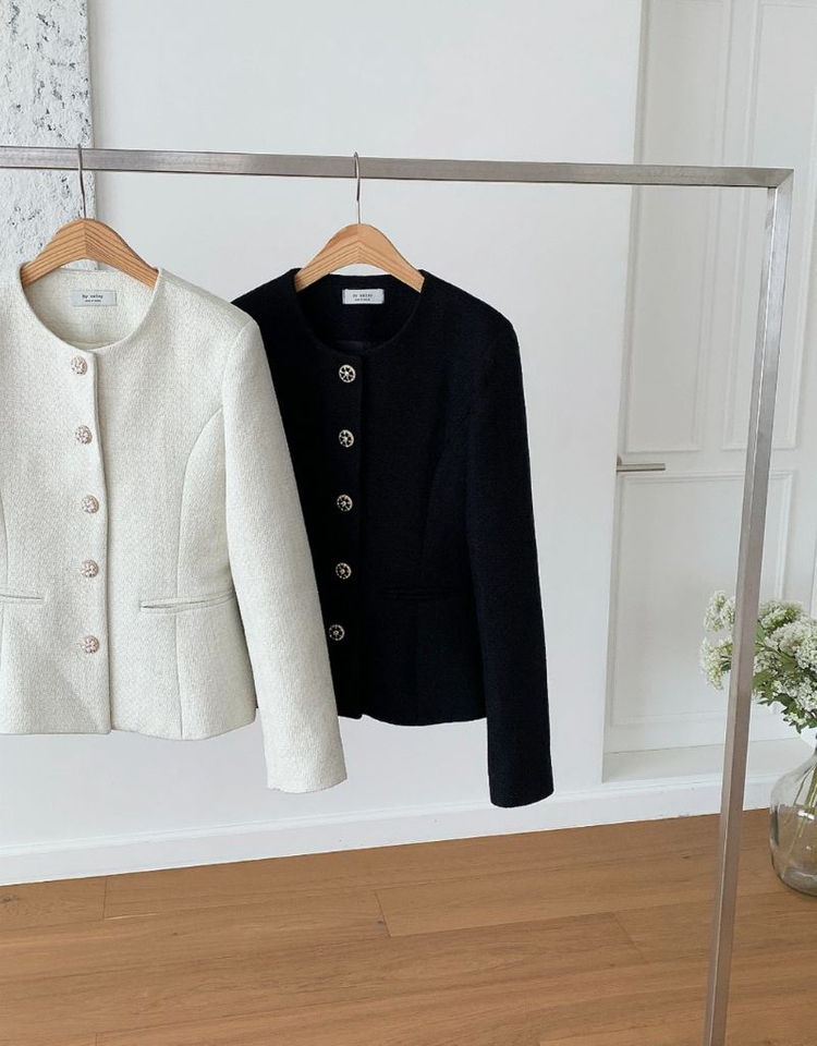 바이씨니 잘록 트위드자켓:) 이미지