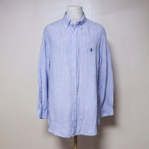 폴로 남성105 린넨 스트라이프 셔츠
