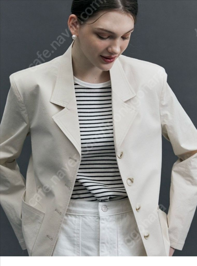 바이미나 에디토리얼비 메르시자켓 아이보리 /bymina editorial b 아이보리자켓 프리사이즈 택포 이미지