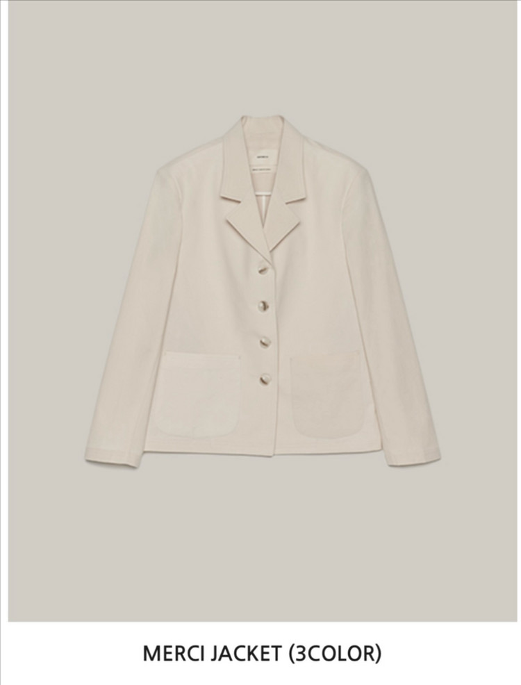 바이미나 에디토리얼비 메르시자켓 아이보리 /bymina editorial b 아이보리자켓 프리사이즈 택포 이미지