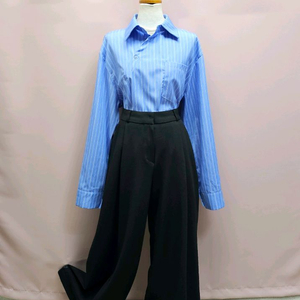 메무아 핀턱 와이드 슬랙스 팬츠