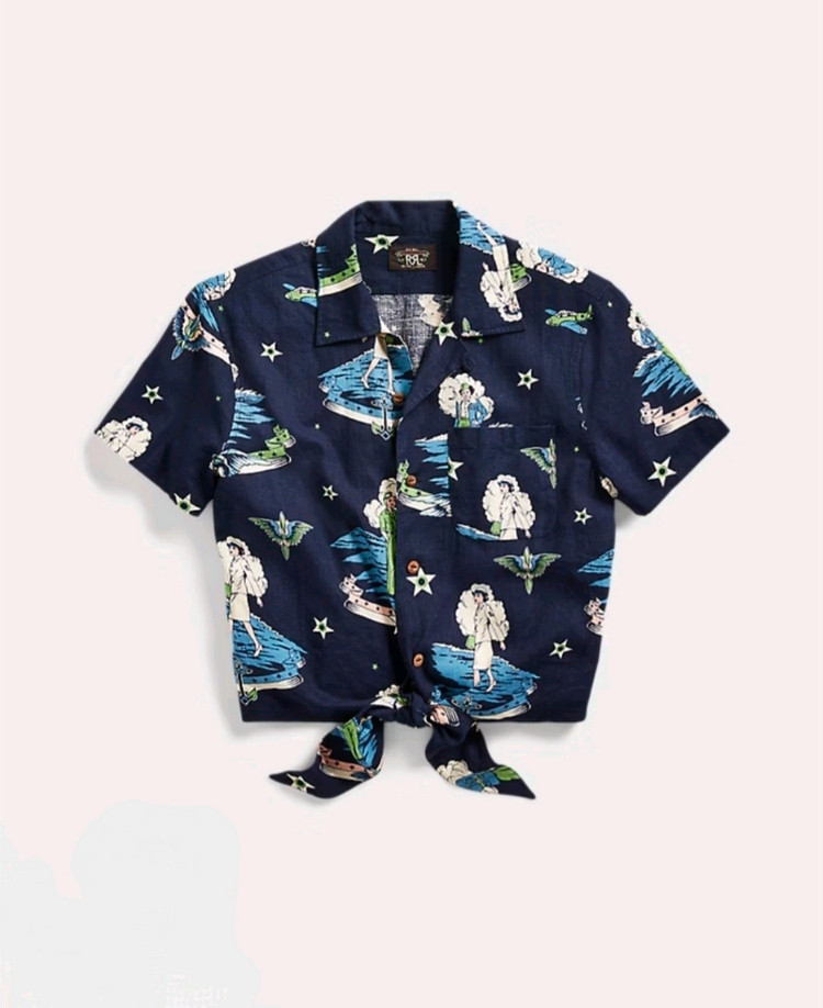 RRL 더블알엘 인디고 카우보이 캠프셔츠 폴로 류준열 이진욱 이동휘 뉴스보이 무스탕 발마칸 이미지