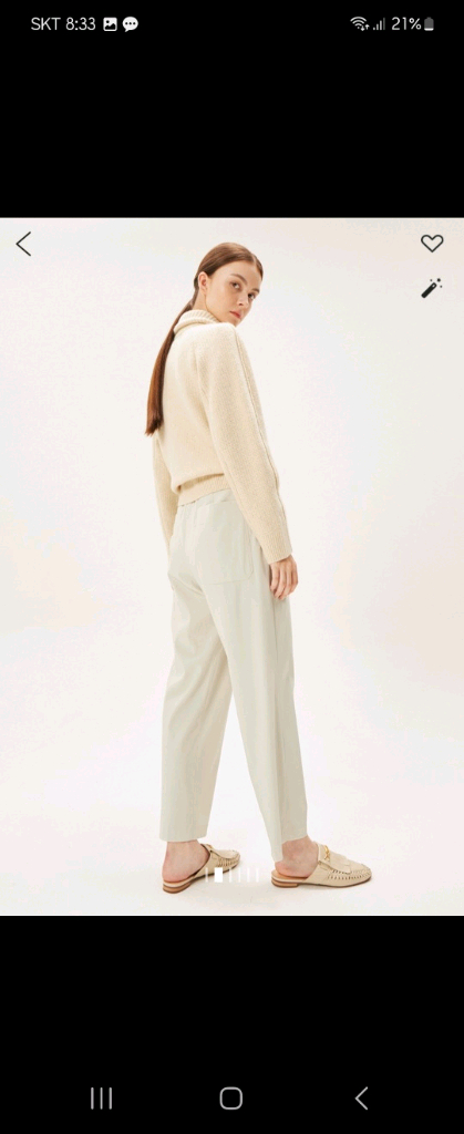 한섬 타임 TIME 칼라 니트 가디건 크림 더캐시미어 시스템 랑방 래트 팬츠 스커트 원피스 자켓 이미지