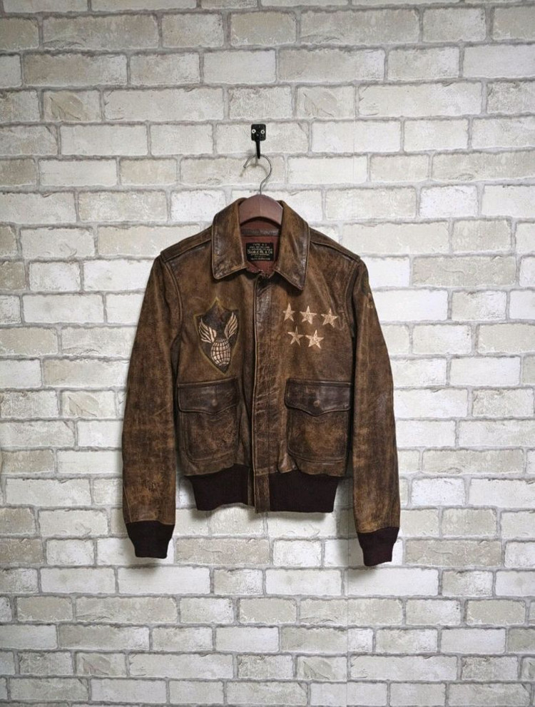 RRL 더블알엘 로고 A-2 가죽 자켓 폴로 류준열 이진욱 이동휘 뉴스보이 무스탕 발마칸 이미지