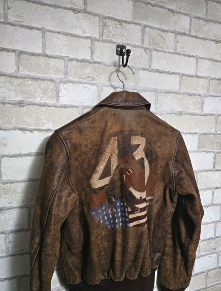 RRL 더블알엘 로고 A-2 가죽 자켓 폴로 류준열 이진욱 이동휘 뉴스보이 무스탕 발마칸 이미지