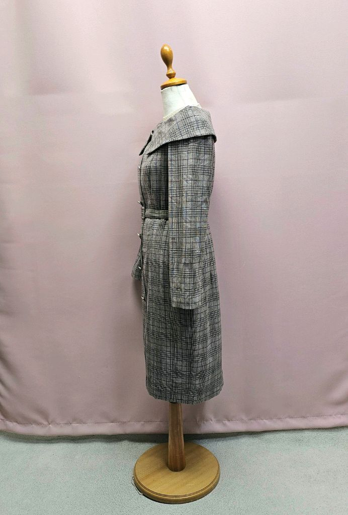 LYNN 린 체크 원피스 벨트세트--4