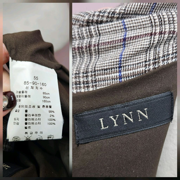 LYNN 린 체크 원피스 벨트세트--9