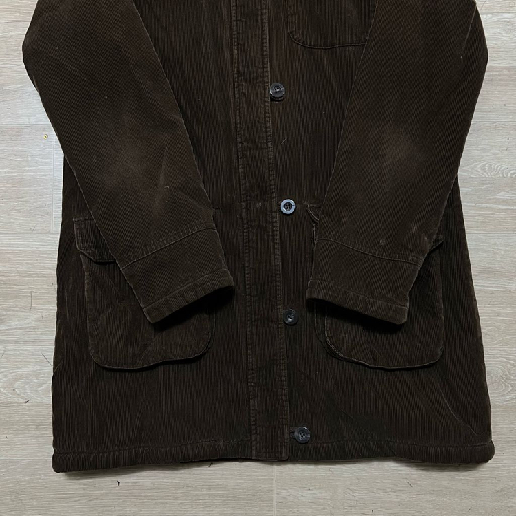 지오다노 양털내피 코듀로이 라쿤퍼 후드 싱글코트 [브라운] L/100 이미지