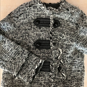 오즈세컨 트위드 블랙/화이트 자켓 타임 한섬 마인 시스템 럭티슈에뜨 이미지