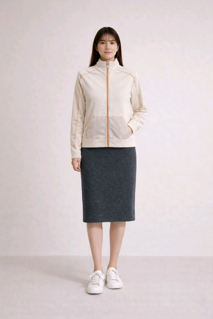 베이지 집업 자켓 / 55--3