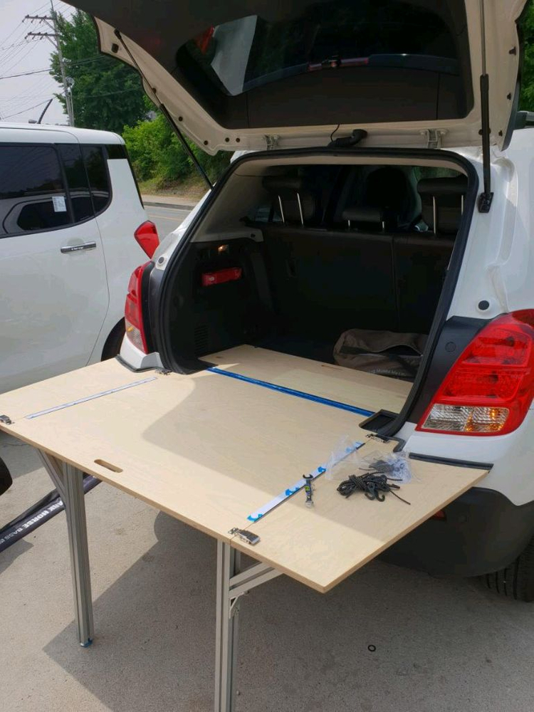 트랙스 전용 트렁크 확장형 차박텐트 (ICAMPRO) 이미지