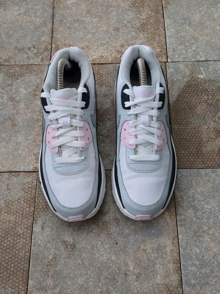 (230)나이키 에어맥스 90 화이트 핑크 폼 스니커즈 운동화--1