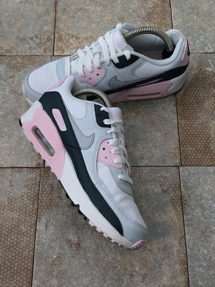 (230)나이키 에어맥스 90 화이트 핑크 폼 스니커즈 운동화--3