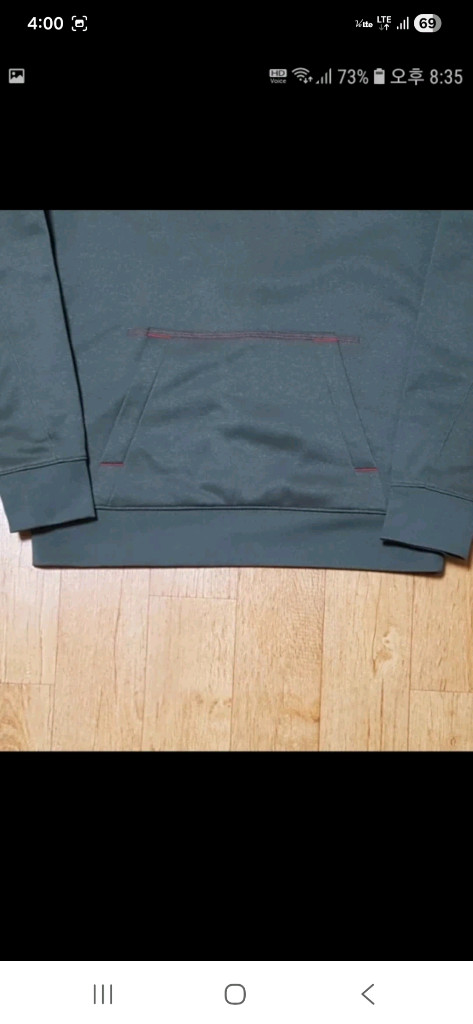 (새옷수준,정품)노스페이스 여성 이쁜 캐주얼한 기모 후드티 55~66 사이즈 카키색 이미지