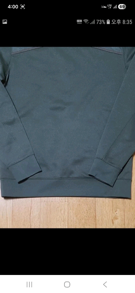 (새옷수준,정품)노스페이스 여성 이쁜 캐주얼한 기모 후드티 55~66 사이즈 카키색 이미지