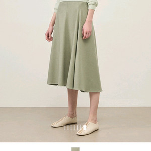 한섬 더캐시미어 언밸런스 헴 플레어 스커트 캐시미어블렌드 타임 시스템 마인 랑방 래트 팬츠 원피스 자켓 이미지