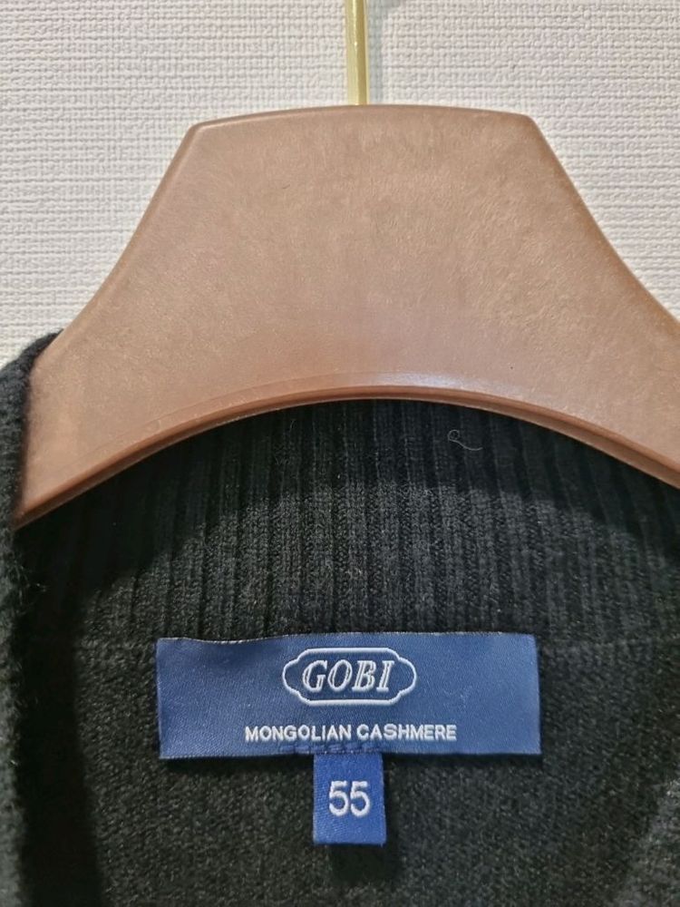 GOBI 고비 몽골 캐시미어 100% 니트 블랙--4