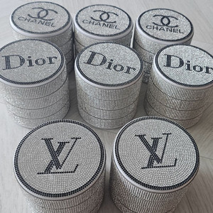 큐빅 샤넬&디올&루이 반지 귀걸이 4단 수납함