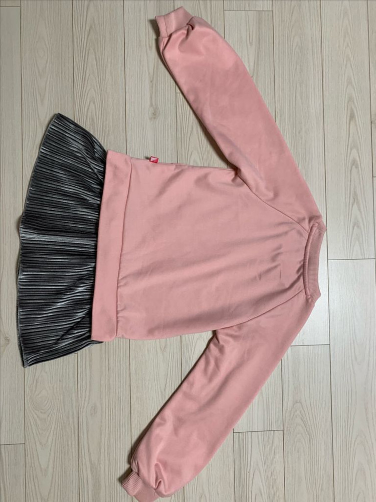 120-블랙야크 키즈 맨투맨롱티 (핑크) 이미지