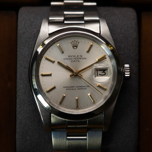 롤렉스 오이스터 퍼페츄얼 데이트 1500 실버 빈티지 시계 이미지