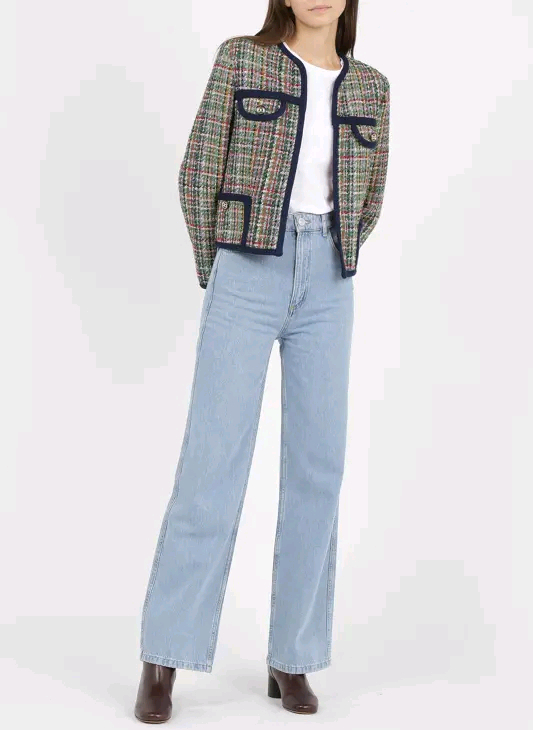 산드로 트위드 멀티 컬러 자켓--2