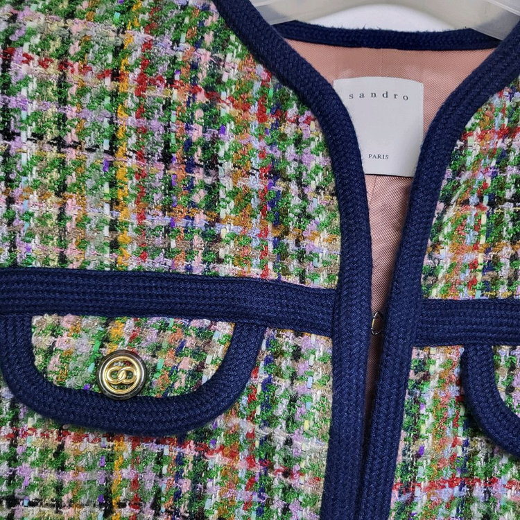 산드로 트위드 멀티 컬러 자켓--4