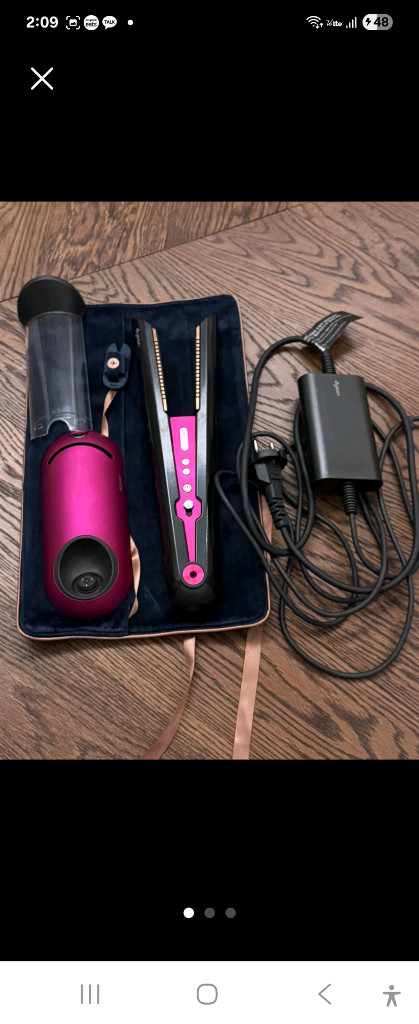 세일(새제품급)!다이슨 헤어스트레이트너 다이슨매직기 풀구성+정품가방 이미지