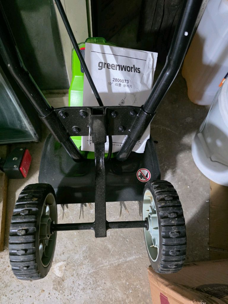 그린웍스 40V 경작기+배터리1개--1