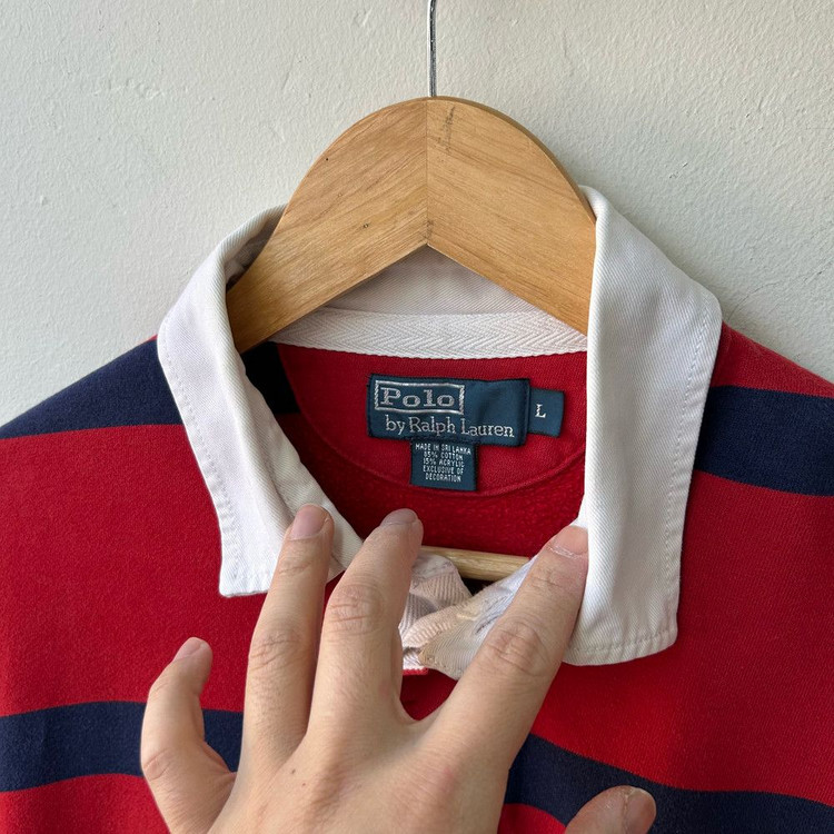 16305 - 폴로 랄프로렌 스트라이프 럭비티 이미지