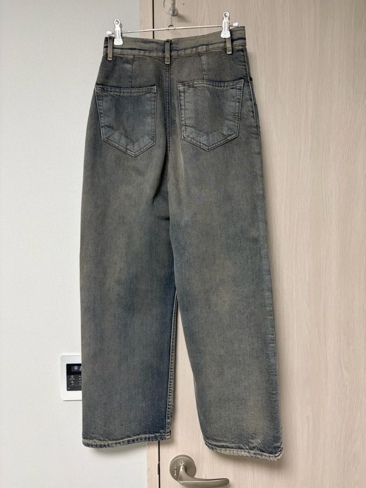 릭오웬스 다크 쉐도우 엔지니어드 워시드 크롭 데님 팬츠 27--1