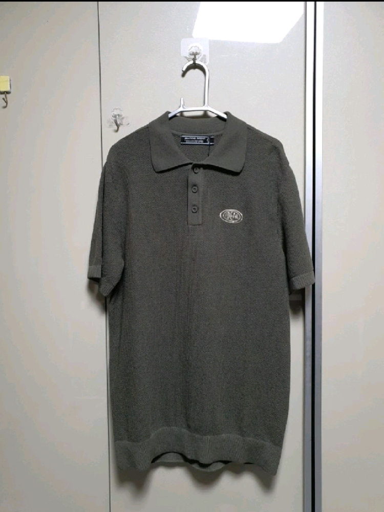 장미쉘바스키아 린넨 블렌디드 니트 반팔카라티셔츠(95),미사용/무배1.5 만원 이미지