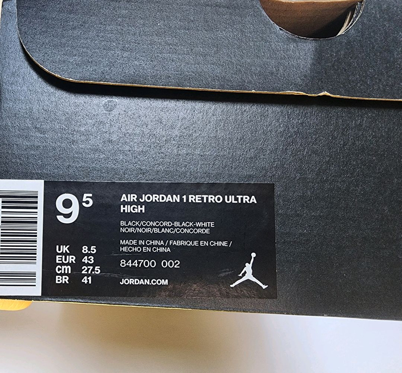 나이키 에어 조던 1 레트로 울트라 하이 블랙/콩코드 275--6