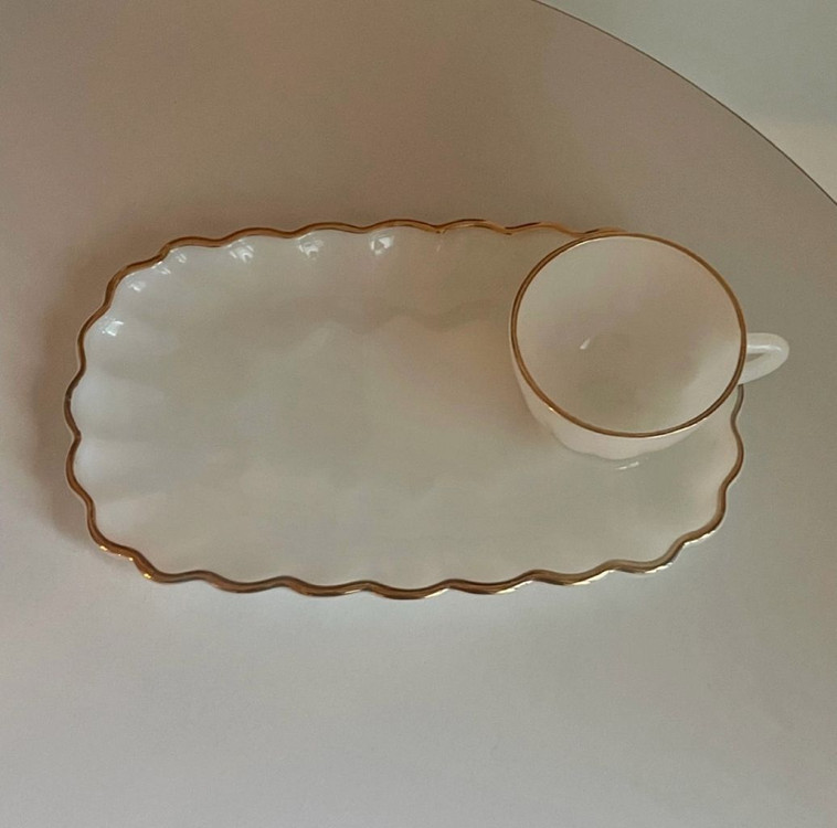 빈티지그릇) 빈티지앵커호킹 스낵세트, 앵커호킹 골든쉘 22k 이미지