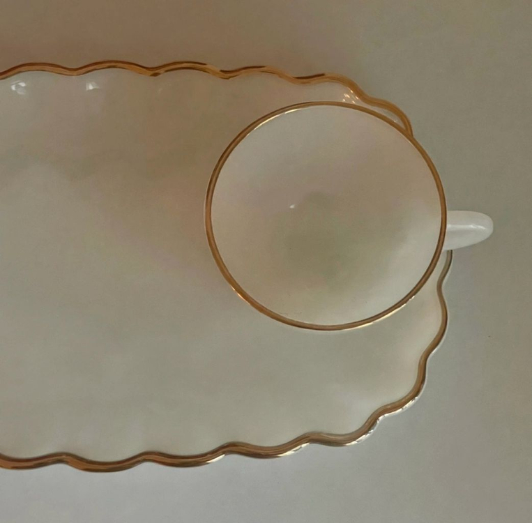 빈티지그릇) 빈티지앵커호킹 스낵세트, 앵커호킹 골든쉘 22k 이미지