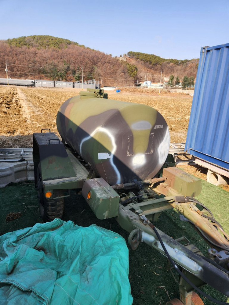 미군 오리지날 ( 기름통 / 물통 ) 스텐 탱크 추레라 전부- 이미지