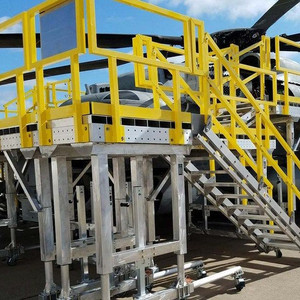 통알루미늄 리프트 계단 사다리 (높이조절/이동식 정비 플랫폼) 이미지