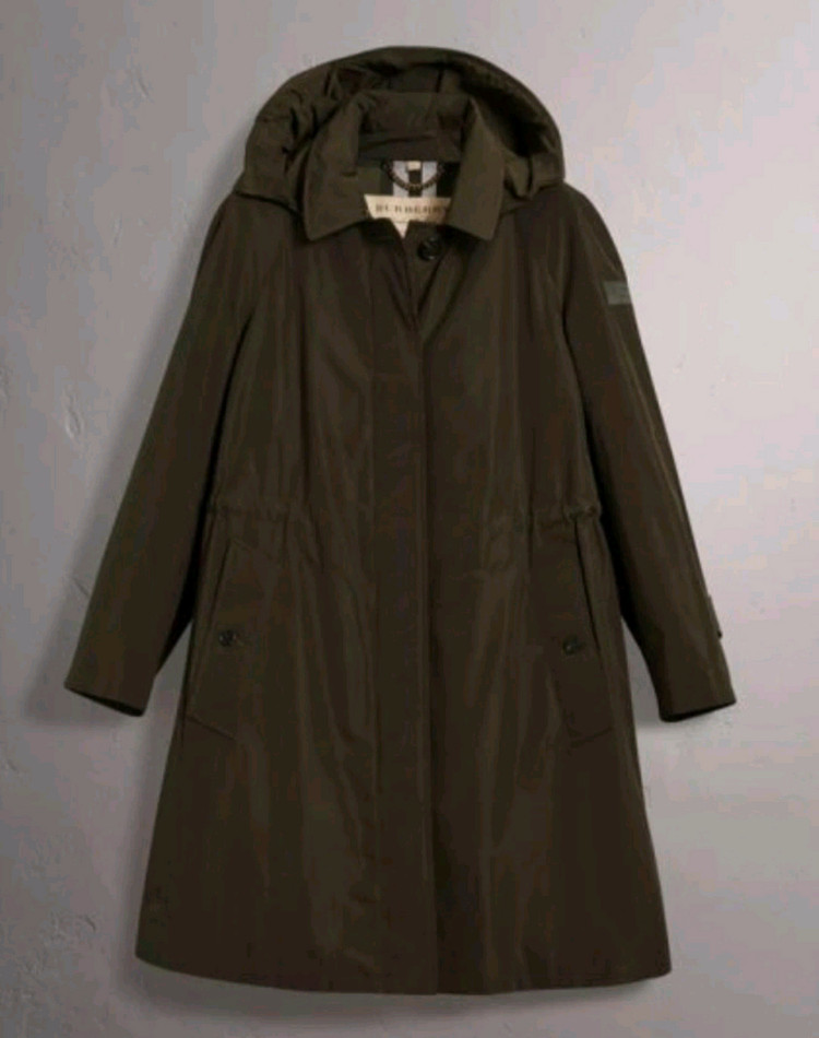 버버리 후드 트렌치 코트 UK10--1