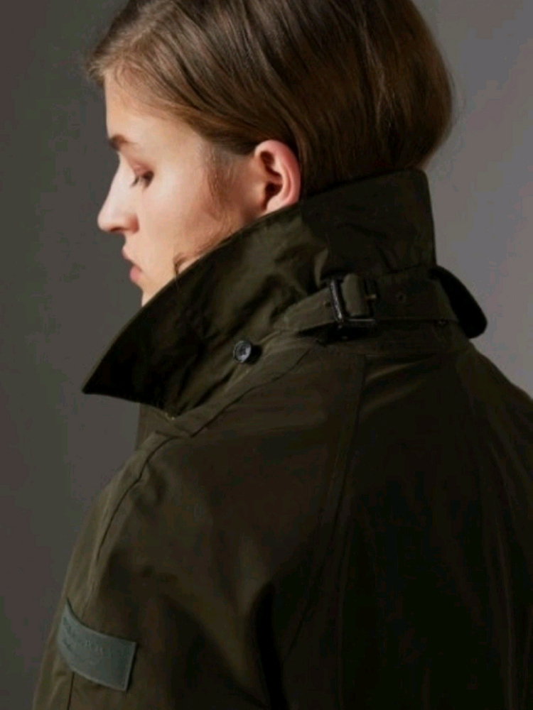 버버리 후드 트렌치 코트 UK10--3