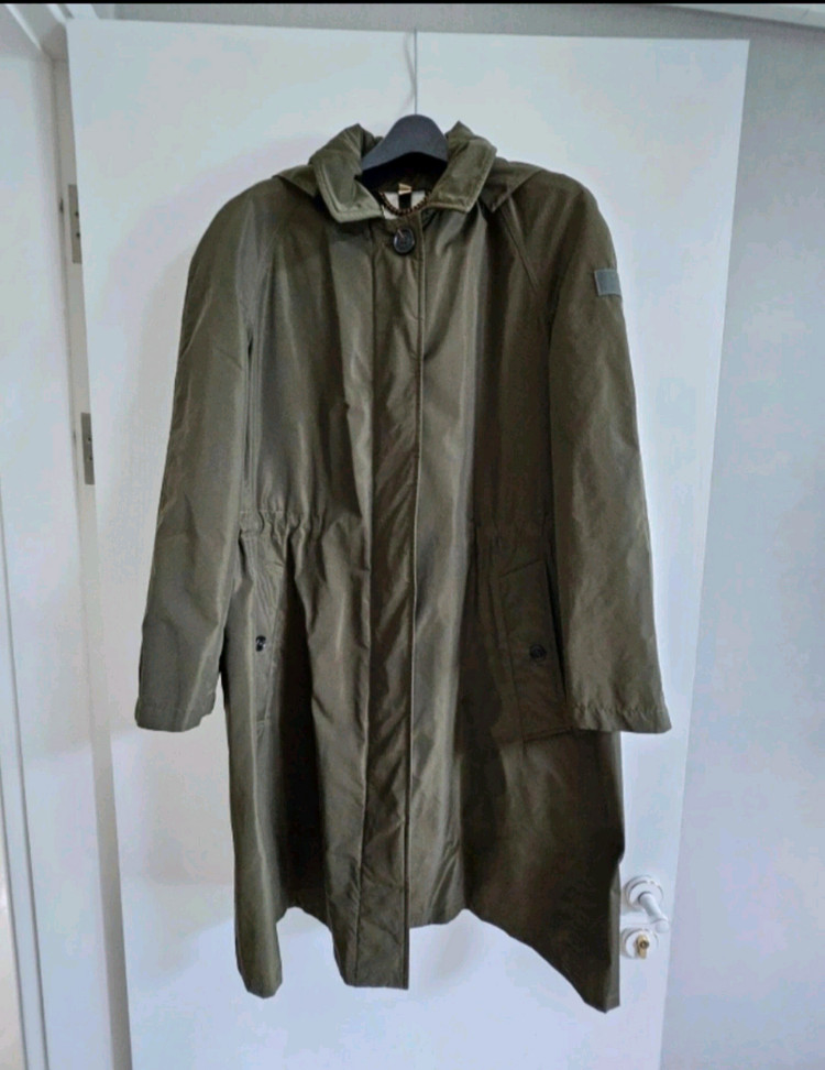 버버리 후드 트렌치 코트 UK10--4