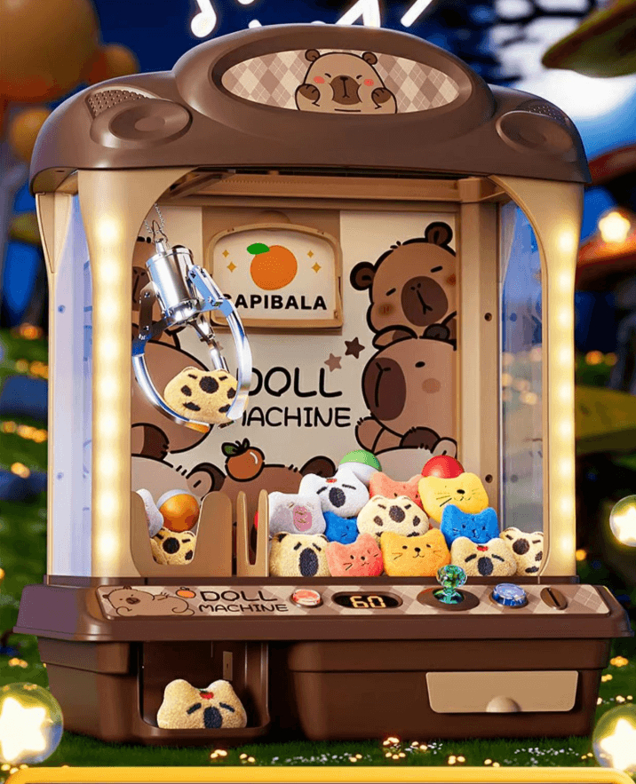 가정용 인형뽑기 기계 메탈 금속 크레인 집게 카피바라 미니 소형 업소용 이미지