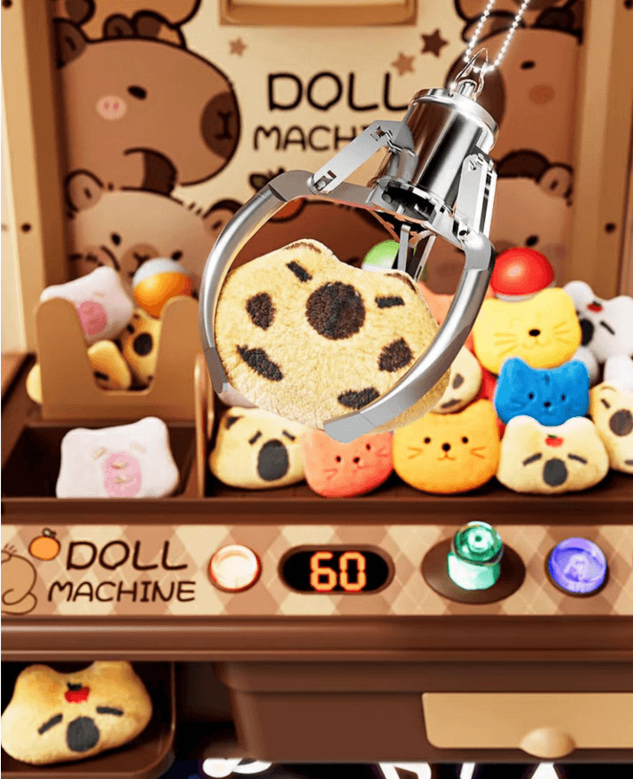 가정용 인형뽑기 기계 메탈 금속 크레인 집게 카피바라 미니 소형 업소용 이미지